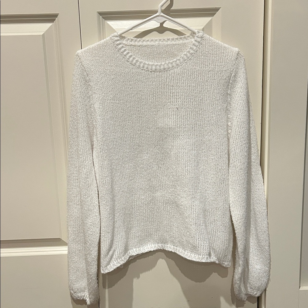 Cozy White Knit Sweater